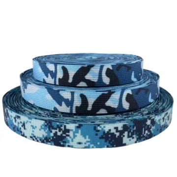 Printed polyester tape for garment and bag trim