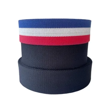 Striped webbing for custom bag straps